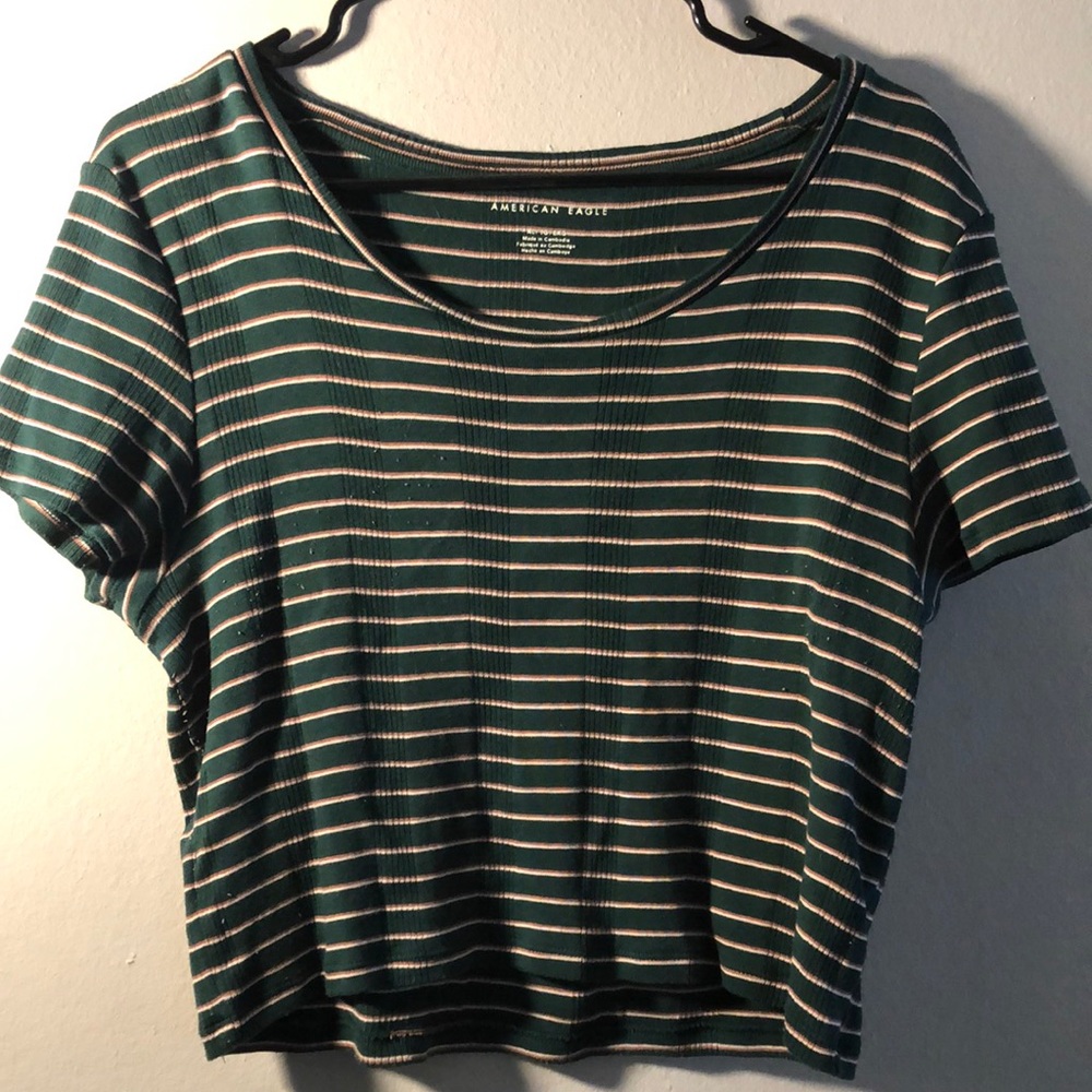 American eagle green cropped top
